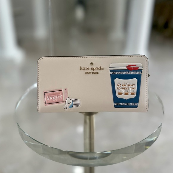 Kate Spade Coffee Break Slim Bifold Wallet - Picture 1 of 8
